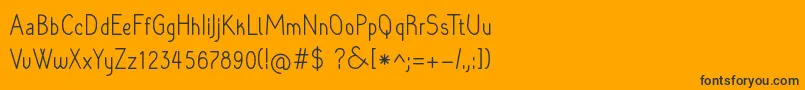 Raradolorregular Font – Black Fonts on Orange Background