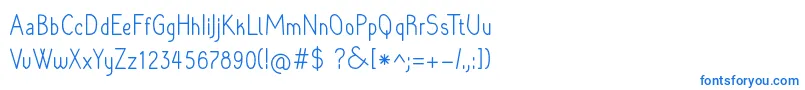 Raradolorregular-Schriftart – Blaue Schriften