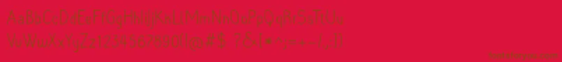 Raradolorregular Font – Brown Fonts on Red Background