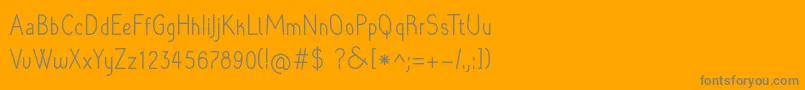 Raradolorregular Font – Gray Fonts on Orange Background