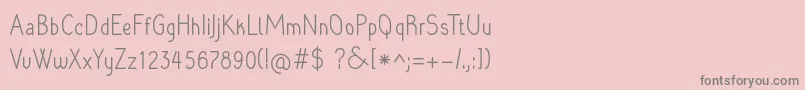 Raradolorregular Font – Gray Fonts on Pink Background
