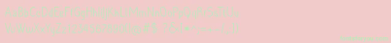 Raradolorregular Font – Green Fonts on Pink Background