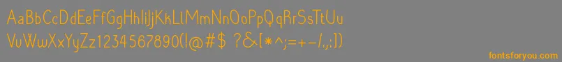 Raradolorregular Font – Orange Fonts on Gray Background