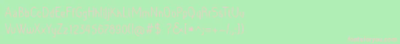 フォントRaradolorregular – 緑の背景にピンクのフォント