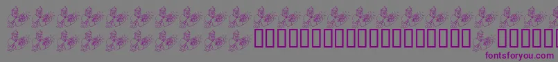 Шрифт FlTinMan – фиолетовые шрифты на сером фоне