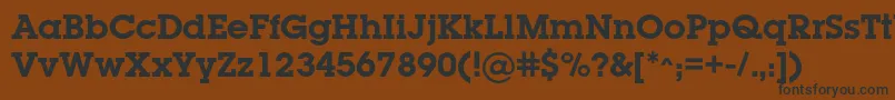 LugabookcBold Font – Black Fonts on Brown Background