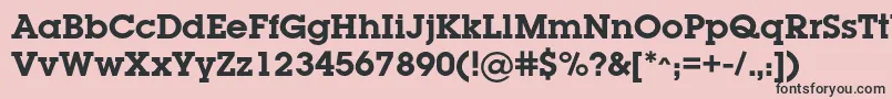 LugabookcBold Font – Black Fonts on Pink Background