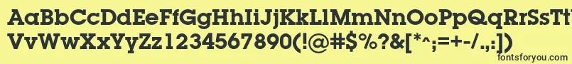 LugabookcBold Font – Black Fonts on Yellow Background