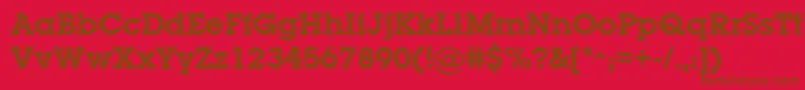 Шрифт LugabookcBold – коричневые шрифты на красном фоне