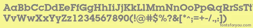 LugabookcBold Font – Gray Fonts on Yellow Background