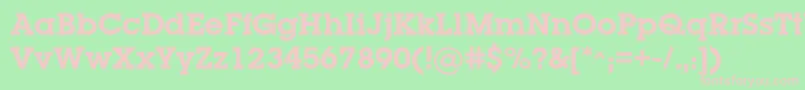 フォントLugabookcBold – 緑の背景にピンクのフォント
