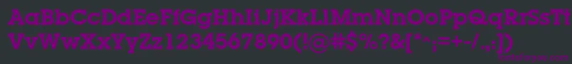LugabookcBold Font – Purple Fonts on Black Background