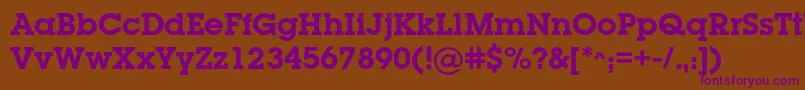 LugabookcBold Font – Purple Fonts on Brown Background
