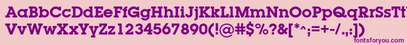 LugabookcBold Font – Purple Fonts on Pink Background