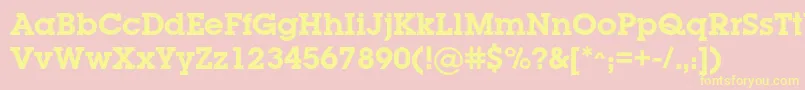 LugabookcBold Font – Yellow Fonts on Pink Background