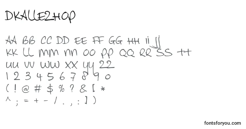 Schriftart DkAllezHop (103955) – Alphabet, Zahlen, spezielle Symbole