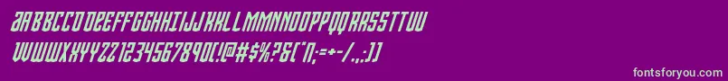 Viceroyital Font – Green Fonts on Purple Background