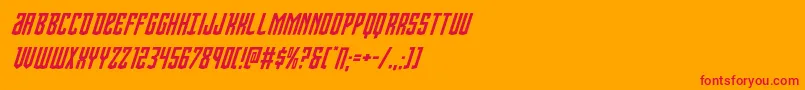 Viceroyital-Schriftart – Rote Schriften auf orangefarbenem Hintergrund