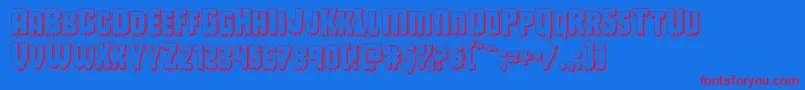 Шрифт Deathblood3D – красные шрифты на синем фоне
