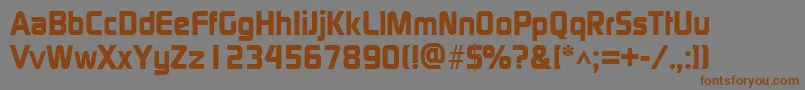 ModaerneheavyRegular Font – Brown Fonts on Gray Background