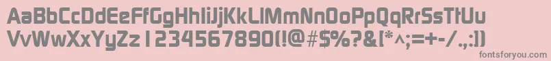 ModaerneheavyRegular Font – Gray Fonts on Pink Background