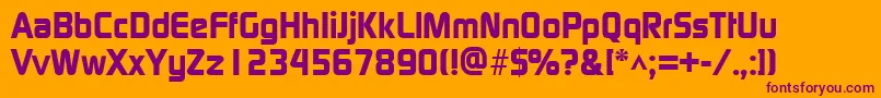 ModaerneheavyRegular Font – Purple Fonts on Orange Background