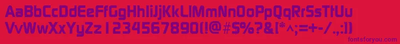 ModaerneheavyRegular Font – Purple Fonts on Red Background