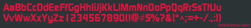 ModaerneheavyRegular Font – Red Fonts on Black Background
