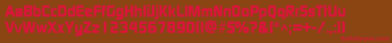 ModaerneheavyRegular Font – Red Fonts on Brown Background
