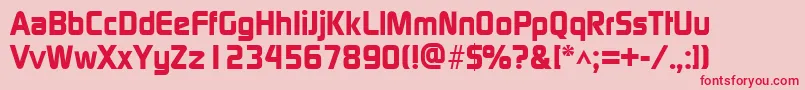 ModaerneheavyRegular Font – Red Fonts on Pink Background
