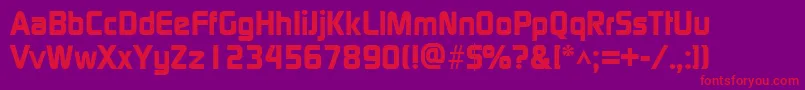 ModaerneheavyRegular Font – Red Fonts on Purple Background