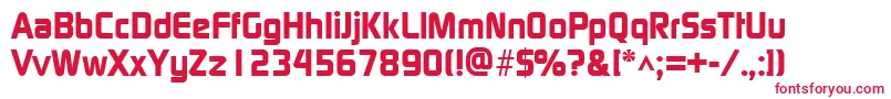 フォントModaerneheavyRegular – 白い背景に赤い文字
