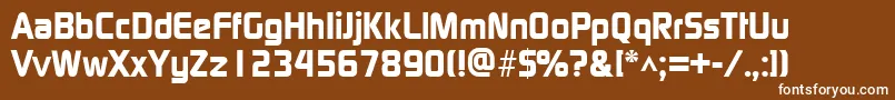 ModaerneheavyRegular Font – White Fonts on Brown Background