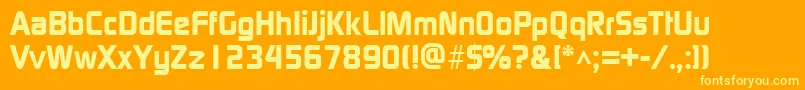 ModaerneheavyRegular Font – Yellow Fonts on Orange Background