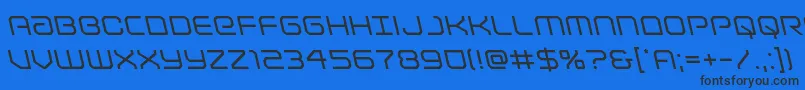 Lightbrigadeleft Font – Black Fonts on Blue Background