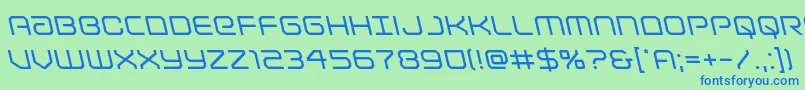 Lightbrigadeleft Font – Blue Fonts on Green Background