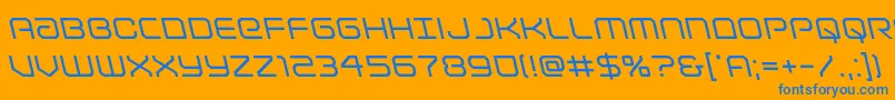 Lightbrigadeleft Font – Blue Fonts on Orange Background