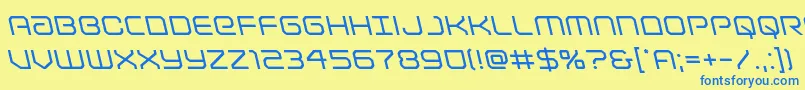 Lightbrigadeleft Font – Blue Fonts on Yellow Background