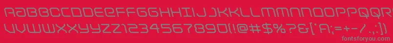 Lightbrigadeleft-Schriftart – Graue Schriften auf rotem Hintergrund