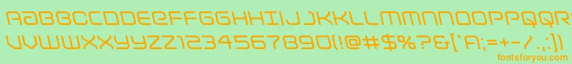 Lightbrigadeleft Font – Orange Fonts on Green Background