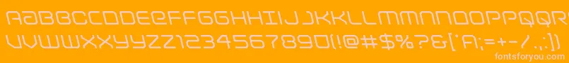 Lightbrigadeleft Font – Pink Fonts on Orange Background