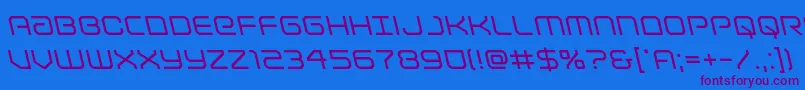 Lightbrigadeleft Font – Purple Fonts on Blue Background