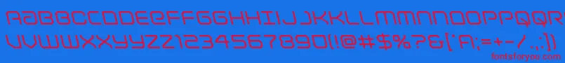 Lightbrigadeleft Font – Red Fonts on Blue Background