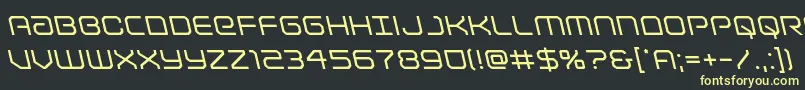 Lightbrigadeleft Font – Yellow Fonts on Black Background