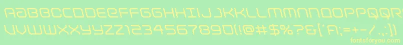 Lightbrigadeleft Font – Yellow Fonts on Green Background