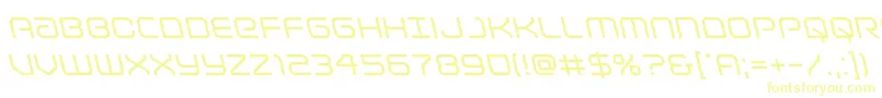 Lightbrigadeleft Font – Yellow Fonts on White Background