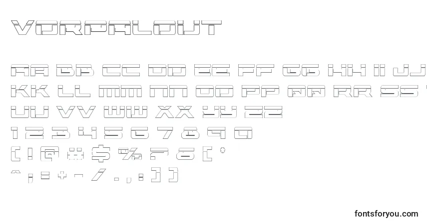 Schriftart Vorpalout – Alphabet, Zahlen, spezielle Symbole