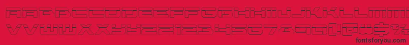 フォントVorpalout – 赤い背景に黒い文字