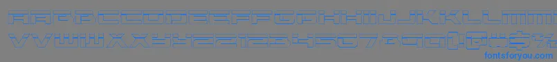 Police Vorpalout – polices bleues sur fond gris