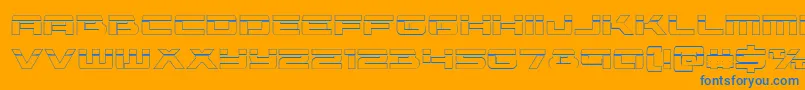 Vorpalout Font – Blue Fonts on Orange Background